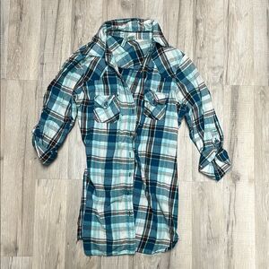 Plaid Button-Up Shirt